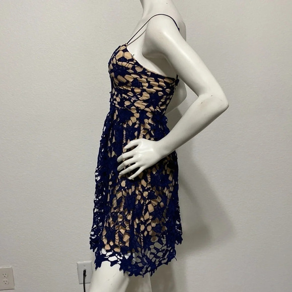 Dina be Blue Lace Dress - Picture 3 of 8